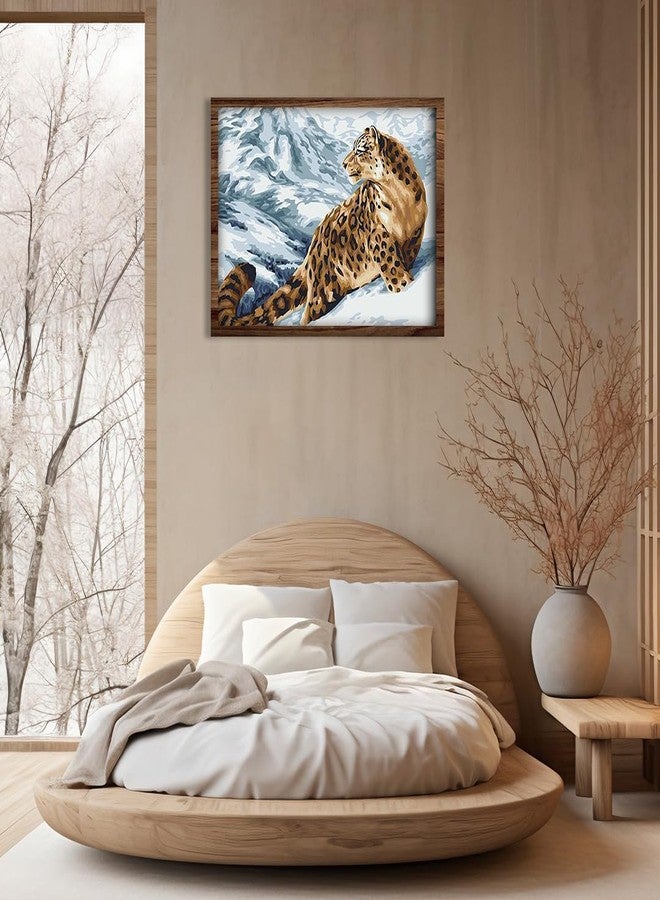 Durgdas Paint by Numbers Kit - DIY Canvas Landscape Art for All Ages, Perfect for Living Room, Bedroom, or Office Décor, No Frame Included (Snow Leopard) - Image 5